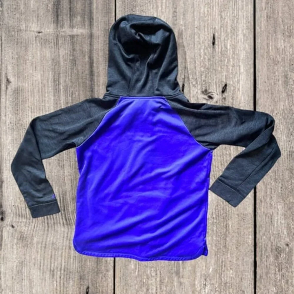 Adidas Girls Rainbow Metallic Zip Up Hoodie Purple and Black‎ Size XL 14/16